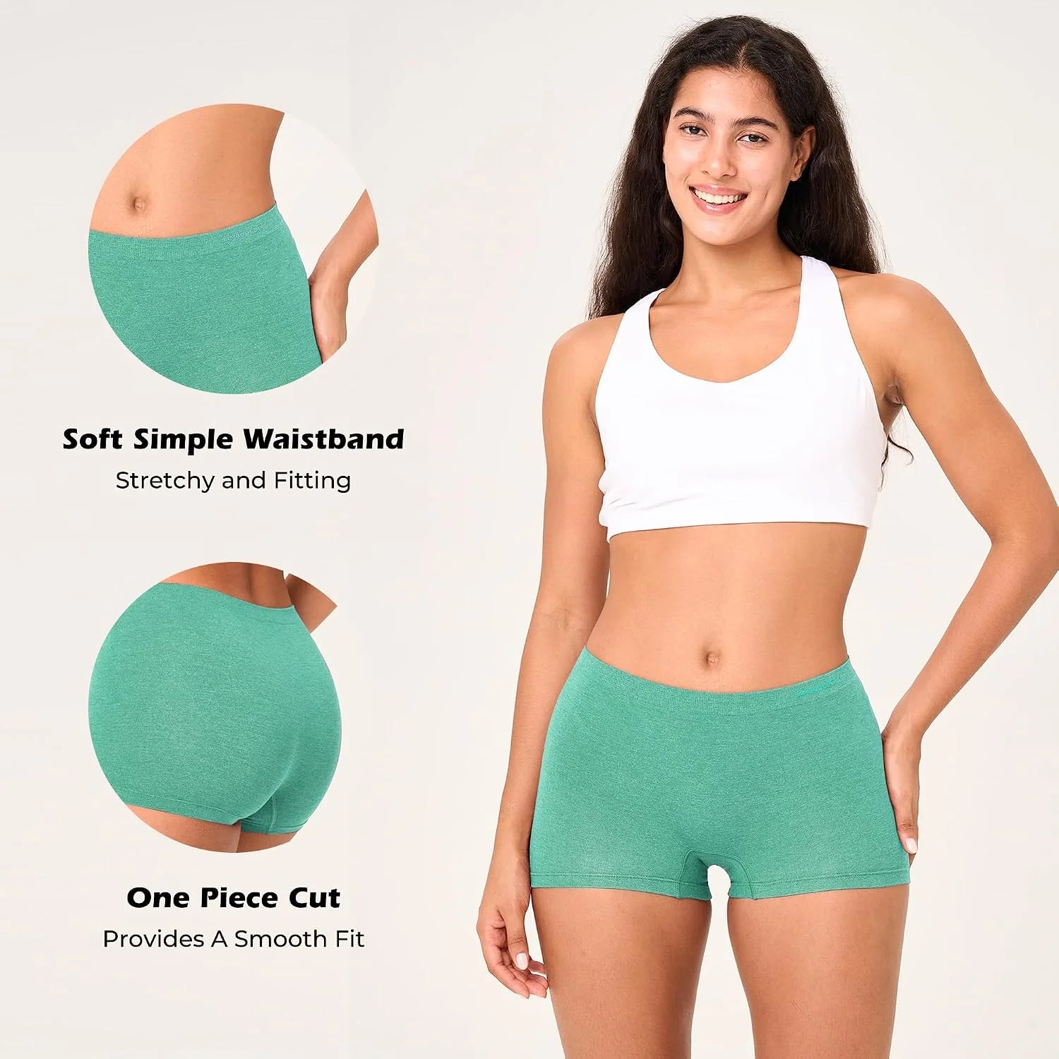 BAMBOO COOL Womens Boyshorts Underwear Cooling Soft Boxer Briefs Panties