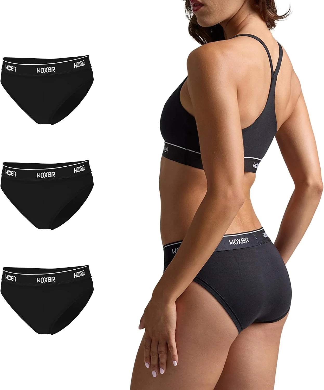 Woxer Women’s Seamless Bikini Underwear – Soft Modal, Chafe-Free, Moisture-Wicking Bikini Style Panties –Tag-Free Design