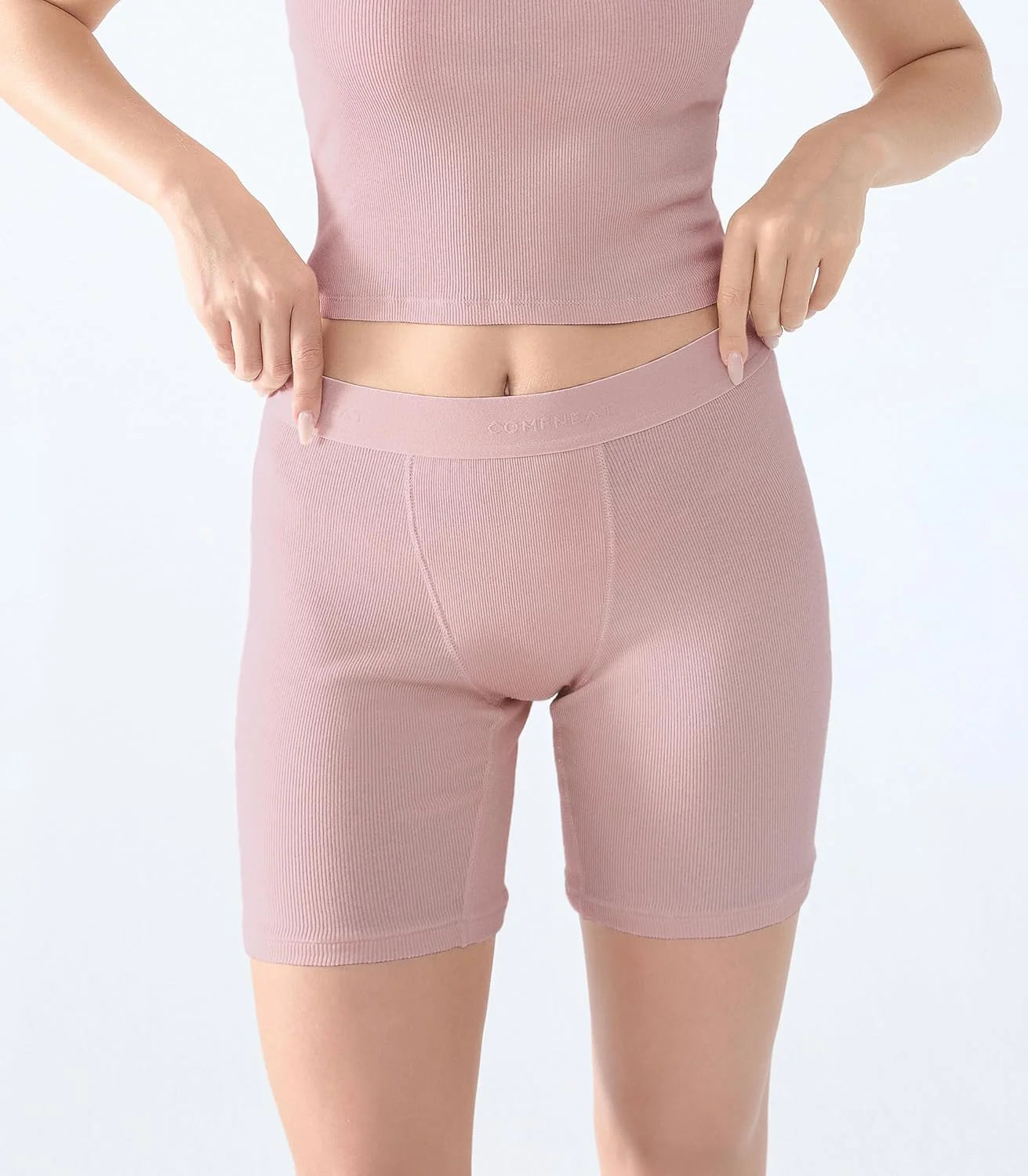 Comfneat Women's Boxer Cotton Rib Fabric with Spandex Boyshorts