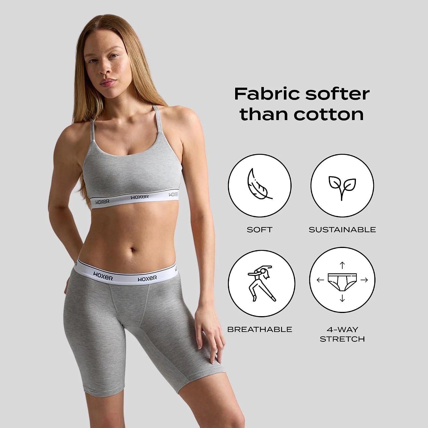Woxer Womens Boxers - Biker 9" Boy Shorts Underwear for Women, Modal Boxer Briefs, Chafe Free, Womens Underwear