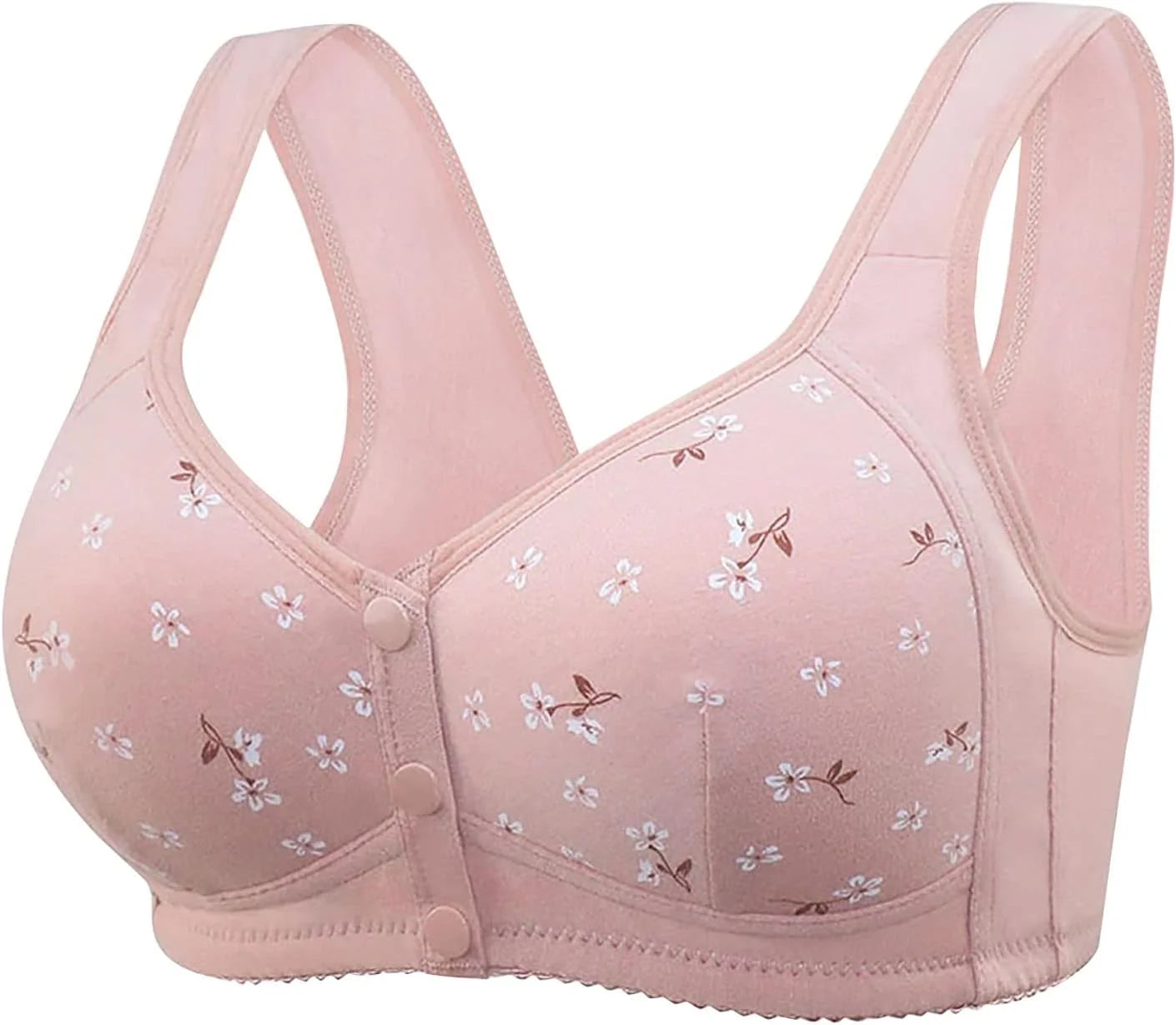 Daisy Bras for Older Women Front Button Close Convenient Everyday Bra 2025 New Comfortable No Underwire Gathering Bra