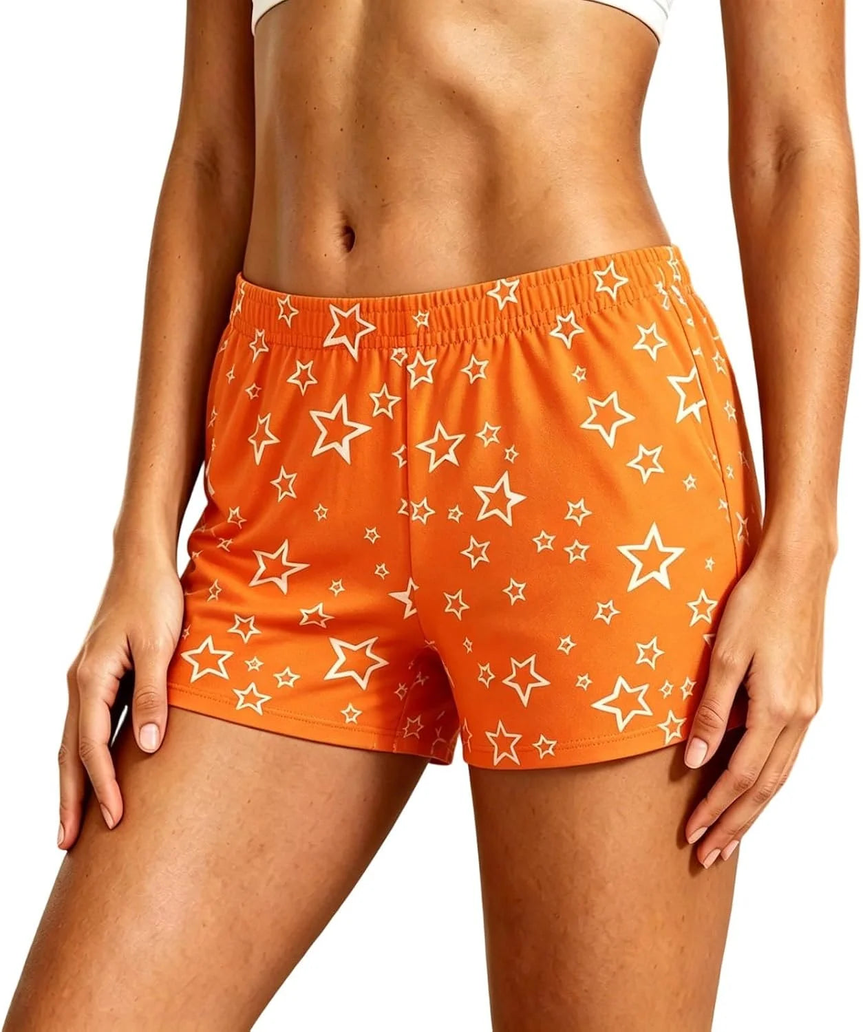Women's Boyshorts Underwear Cute Stars Print Boxer Briefs Full Coverage Lounge Bottom Breathable Panties