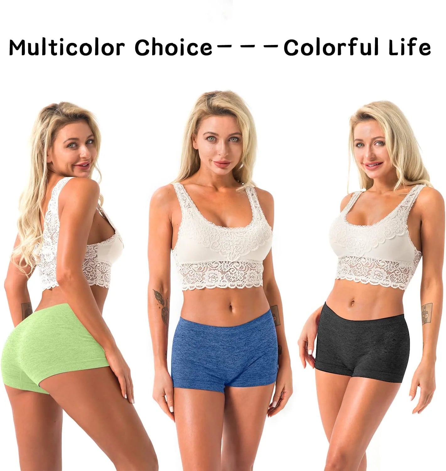 R RUXIA Women's Boyshorts Underwear Seamless Boy Shorts Panties Soft Stretch Boxer Briefs 5 Packs(Regular & Plus Size)