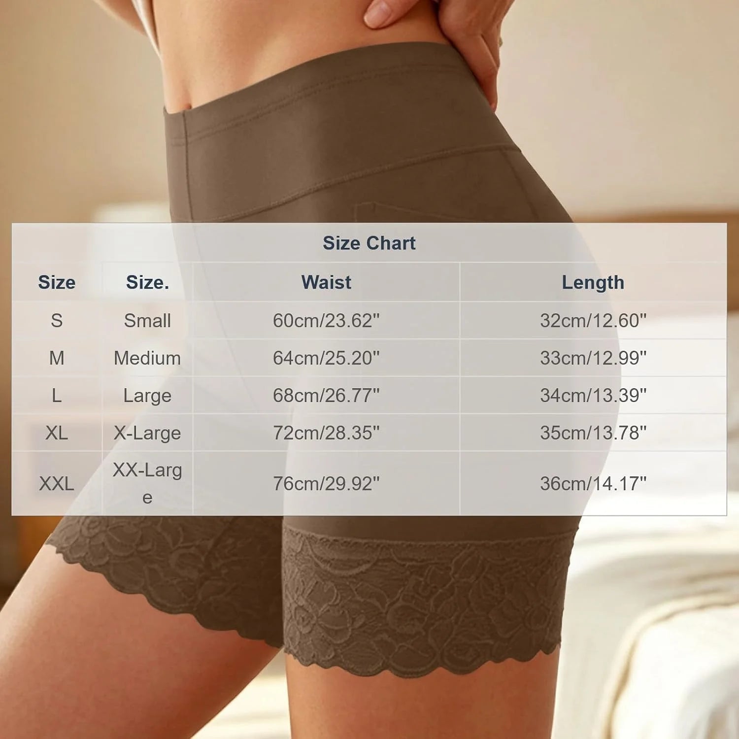 Womens Lace Hem Boyshort Panties Seamless Butt Lifting Underwear
