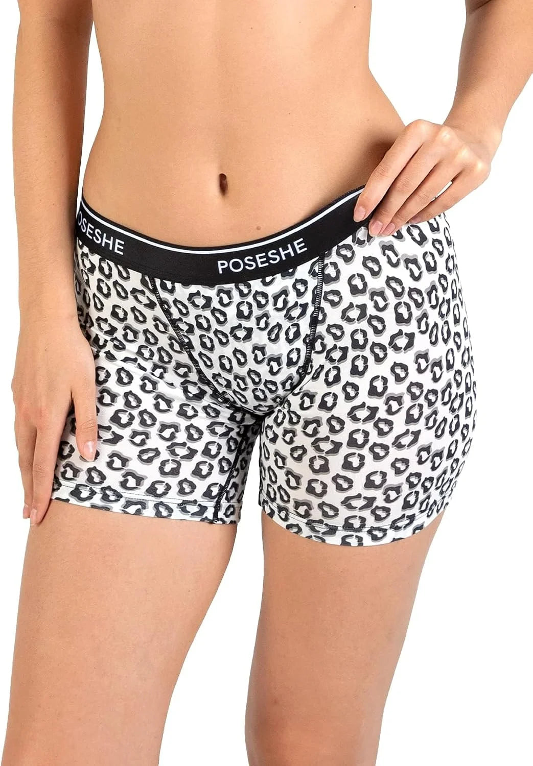 POSESHE Womens Boy Shorts Underwear Boxer Briefs MicroModal 6" Inseam, S-5X