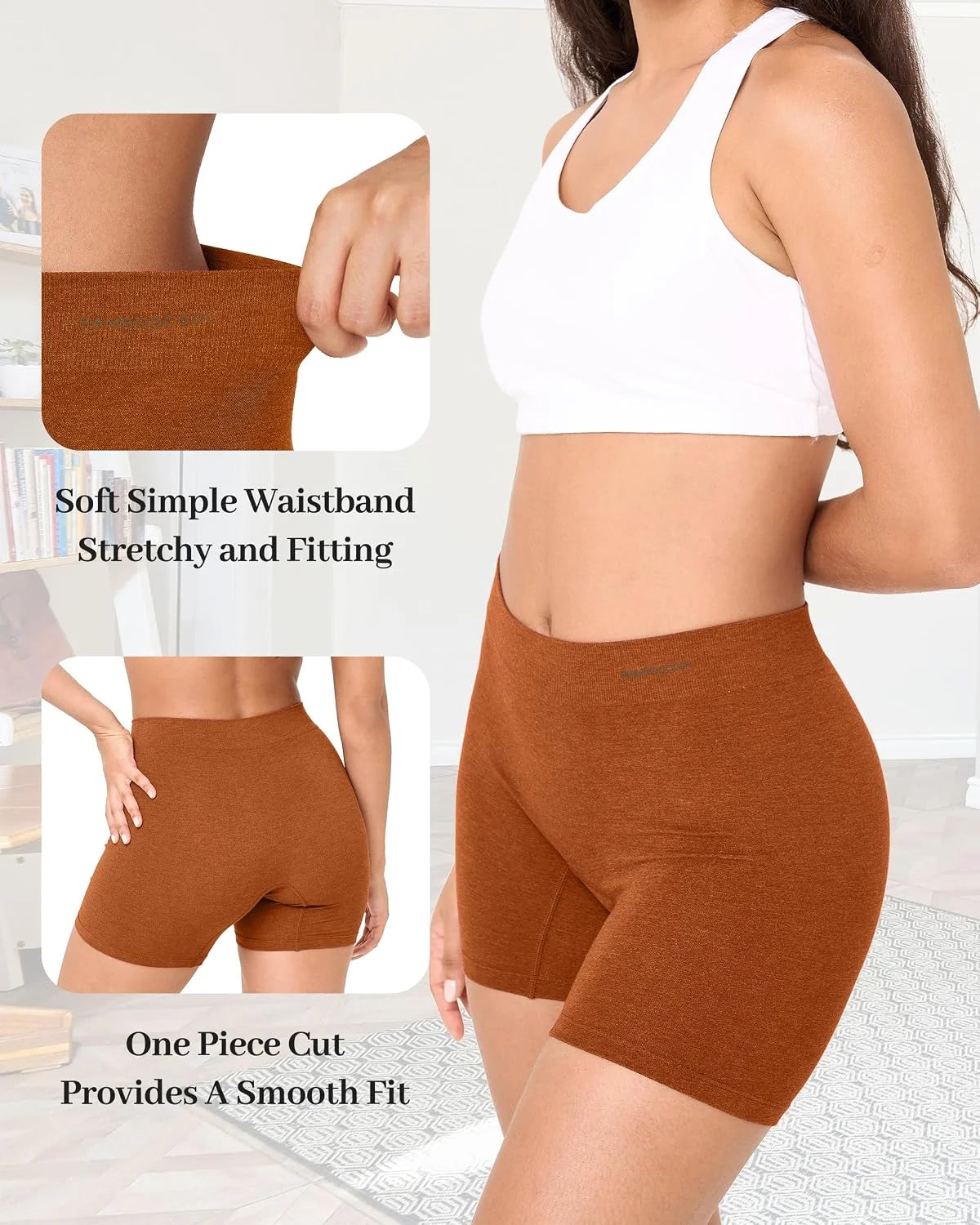 BAMBOO COOL Womens Boyshorts Underwear Anti Chafing Boxer Briefs Panties
