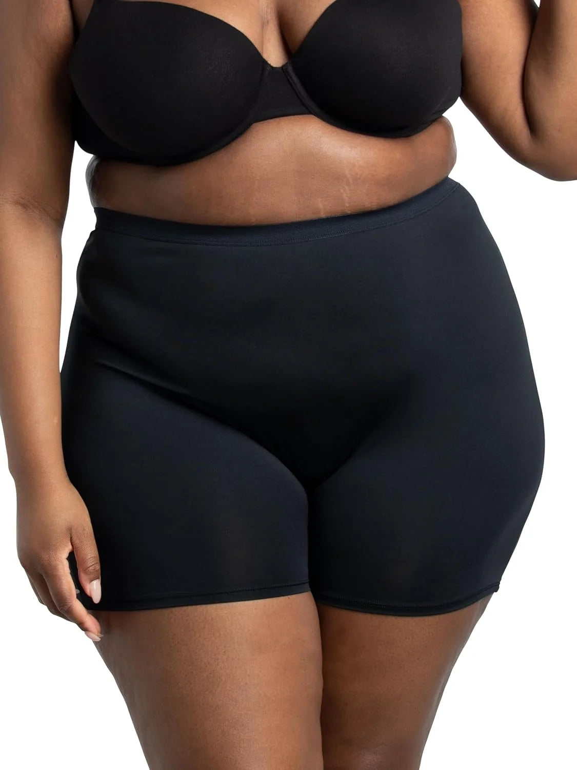 Fruit of the Loom Women's Boxer Briefs with Stretch, Mid Thigh Length Boy Shorts, Available in Plus Size