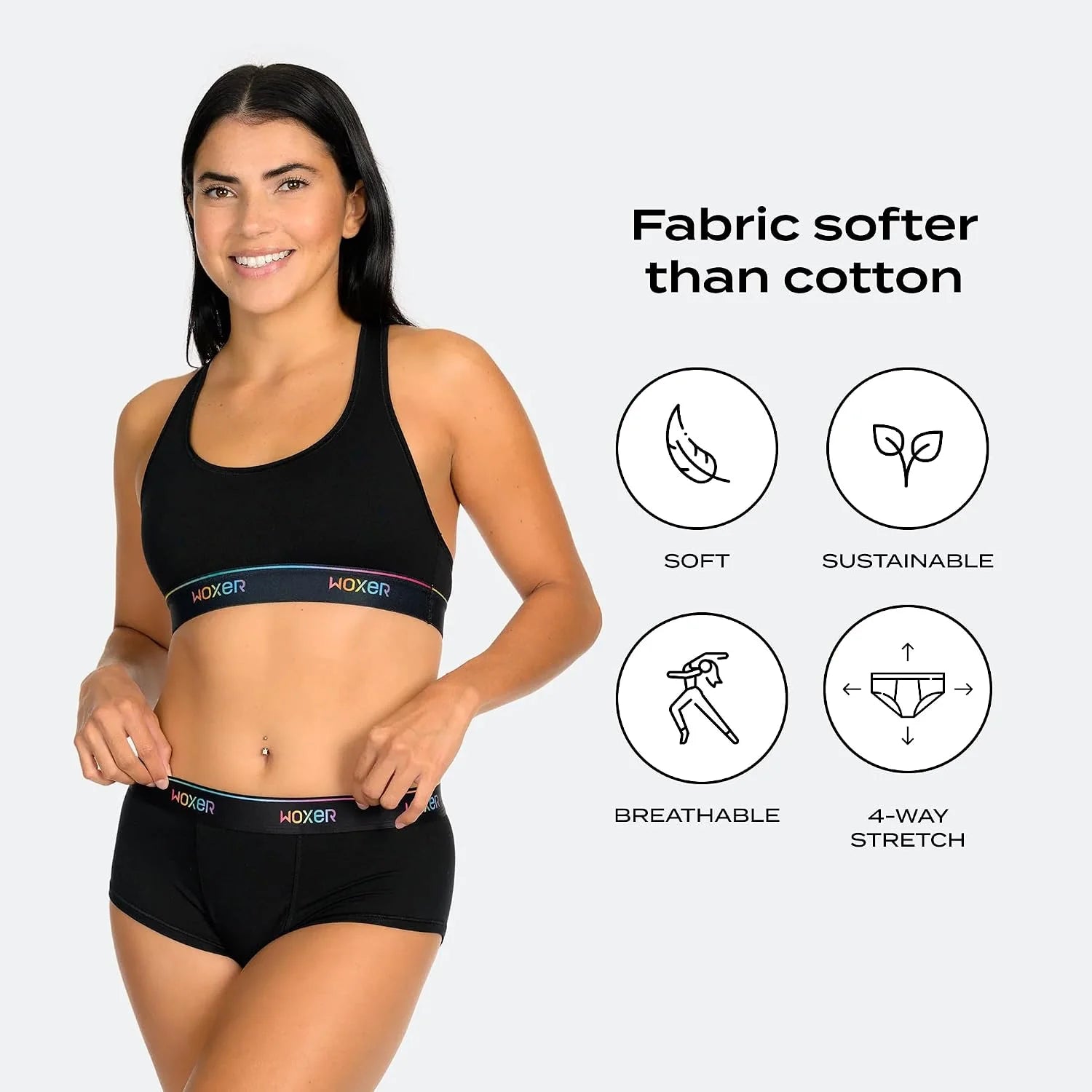 Woxer Women’s Classic Seamless Boyshort Panties, Soft Modal Fabric with No Roll Inseam, Chafe-Free, Breathable Design