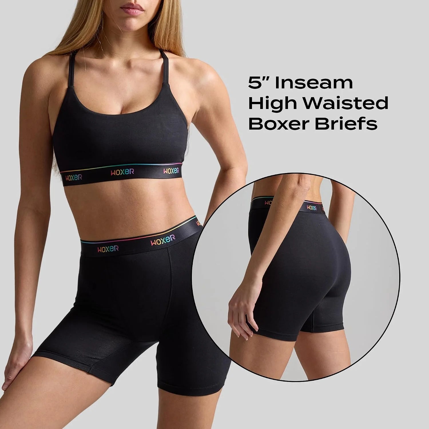 Woxer Womens Baller 5" High Waisted Boy Shorts Underwear – Seamless Boxer Briefs, Boyshort Panties, No Show Women’s Boxers