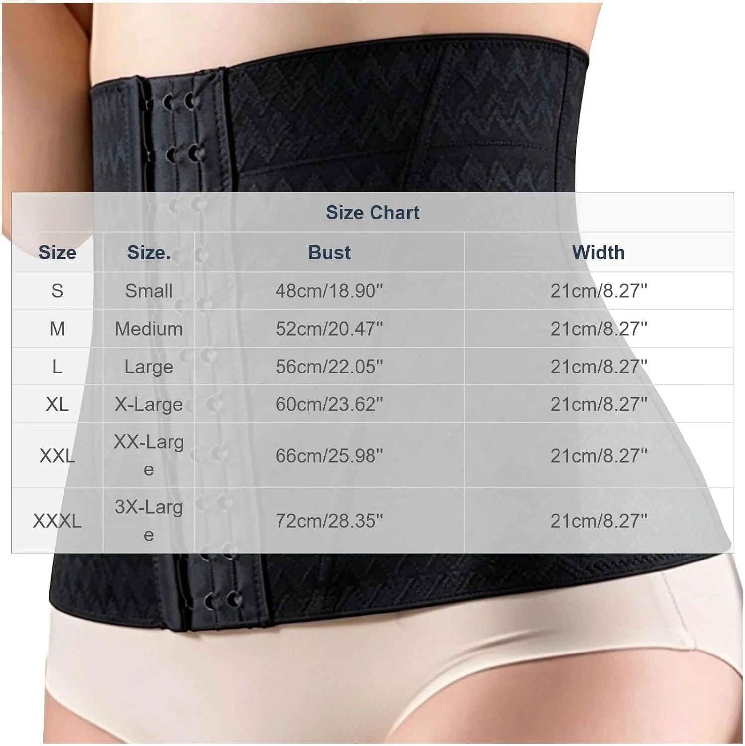 Womens High Waisted Shapewear Panties Adjustable Hook Closure