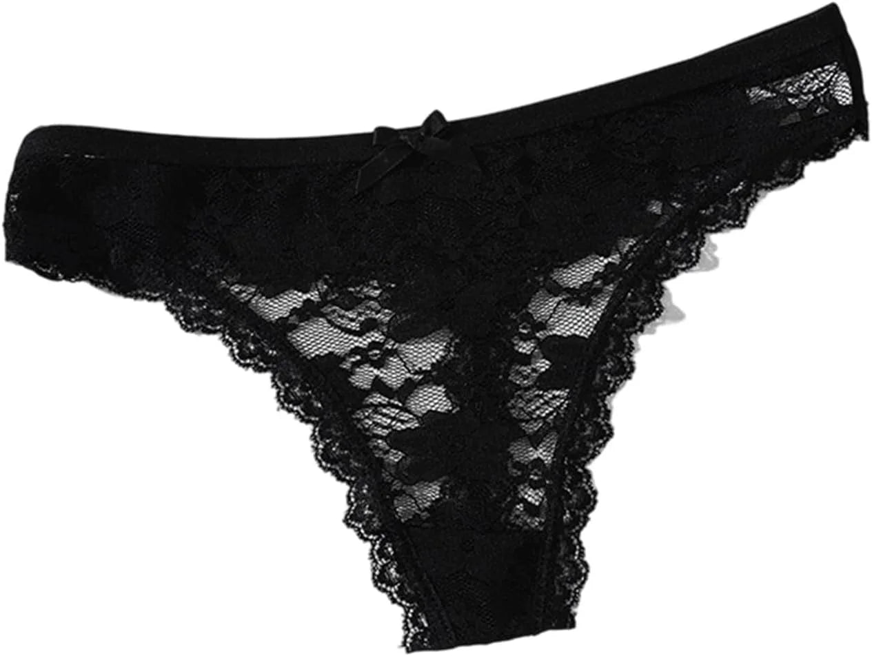 Sexy Lace Bow Low Waist Panties for Women Underwear Brief