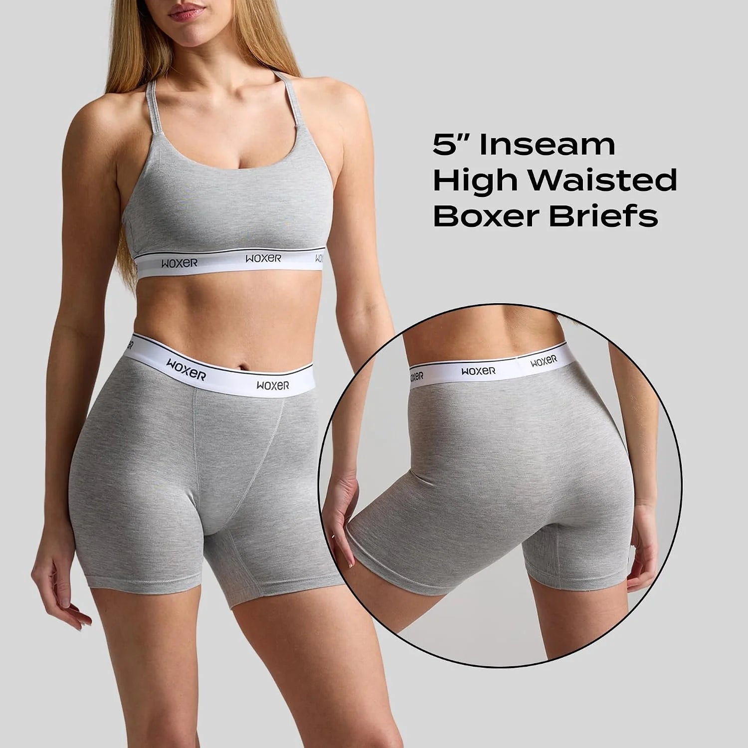 Woxer Womens Baller 5" High Waisted Boy Shorts Underwear – Seamless Boxer Briefs, Boyshort Panties, No Show Women’s Boxers