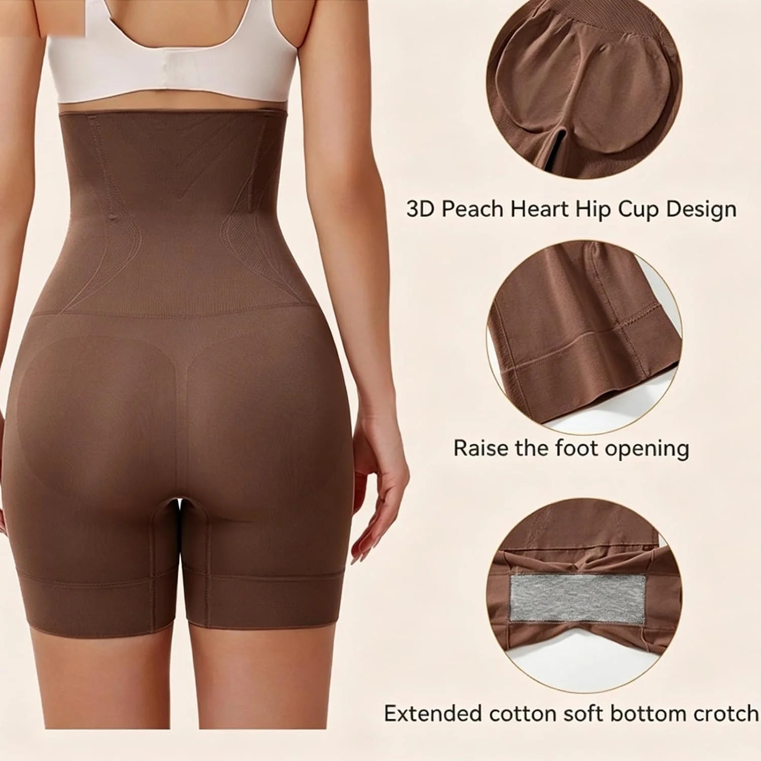 HGps8w Women's Tummy Control Shapewear Shorts - Seamless High Waisted Body Shaper Slimming Underwear Boxer Briefs