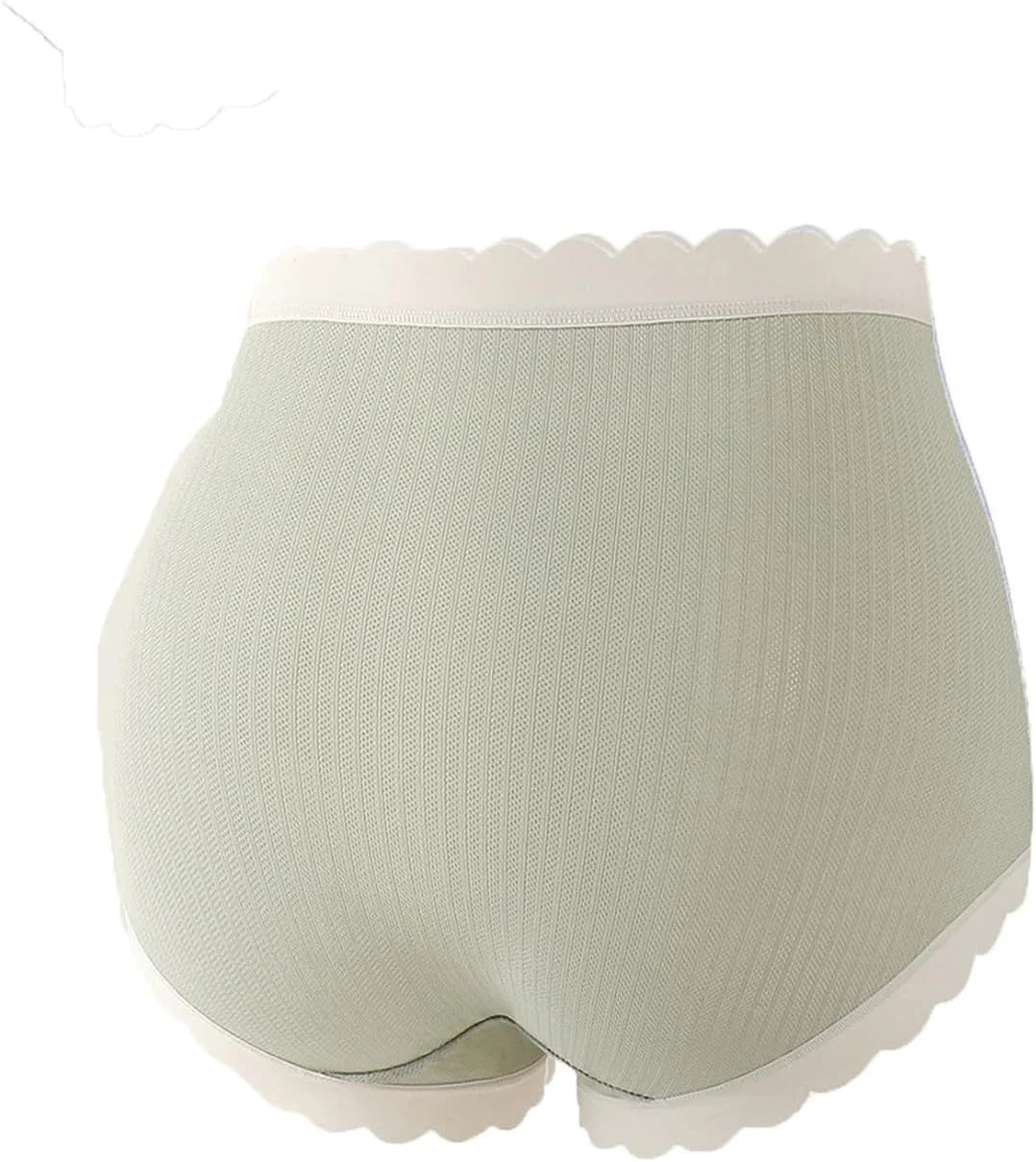Scalloped High Waisted Briefs for Women Seamless Soft Underwear