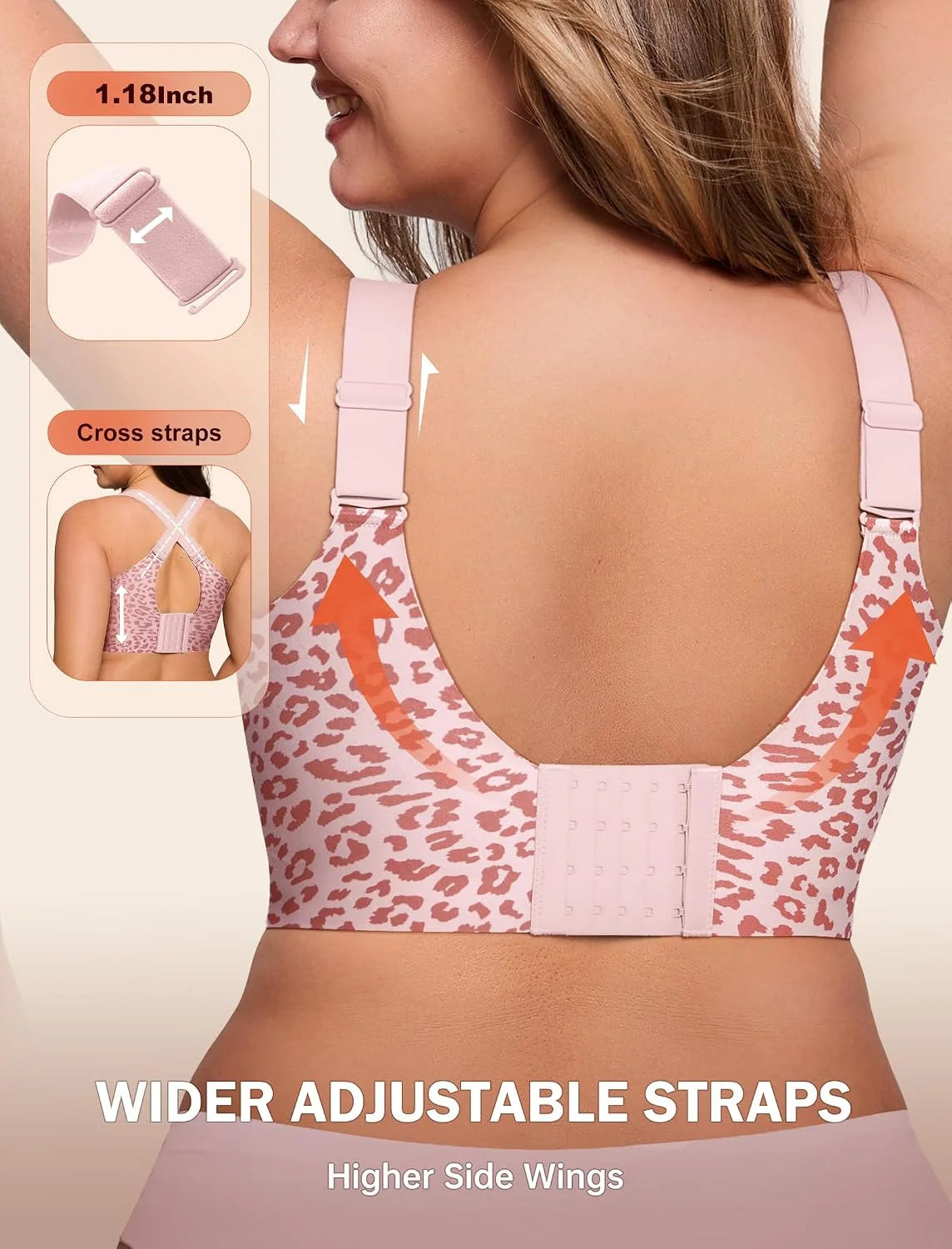 LetsJoli Jelly Bras for Women No Underwire Plus Size Push Up Supportive