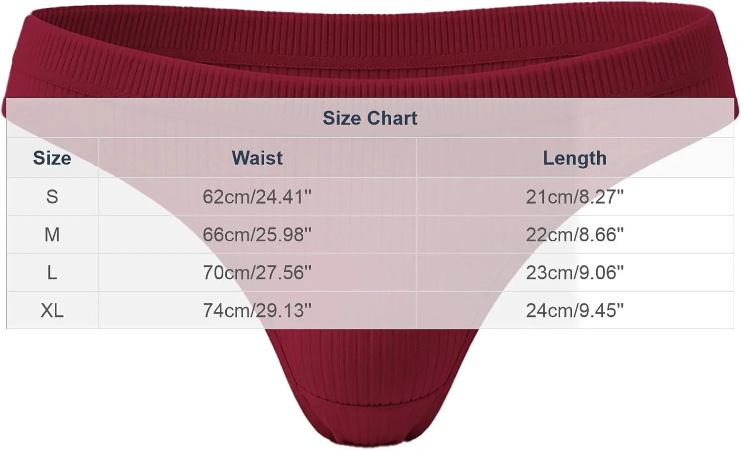 Sexy Low Waist Ribbed Underwear for Women Seamless Sporty Panties