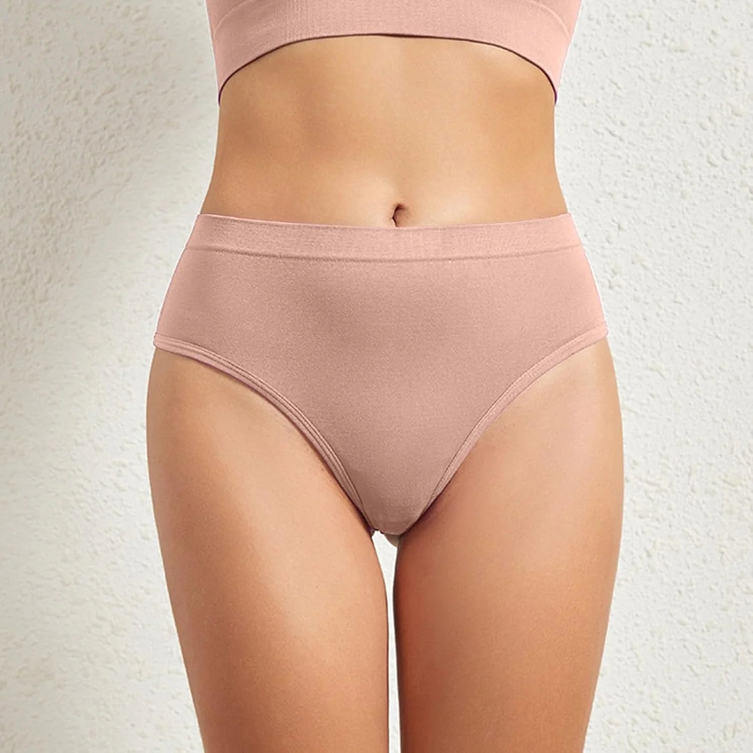 High Waisted Solid Underwear for Women Sexy Breathable Panties