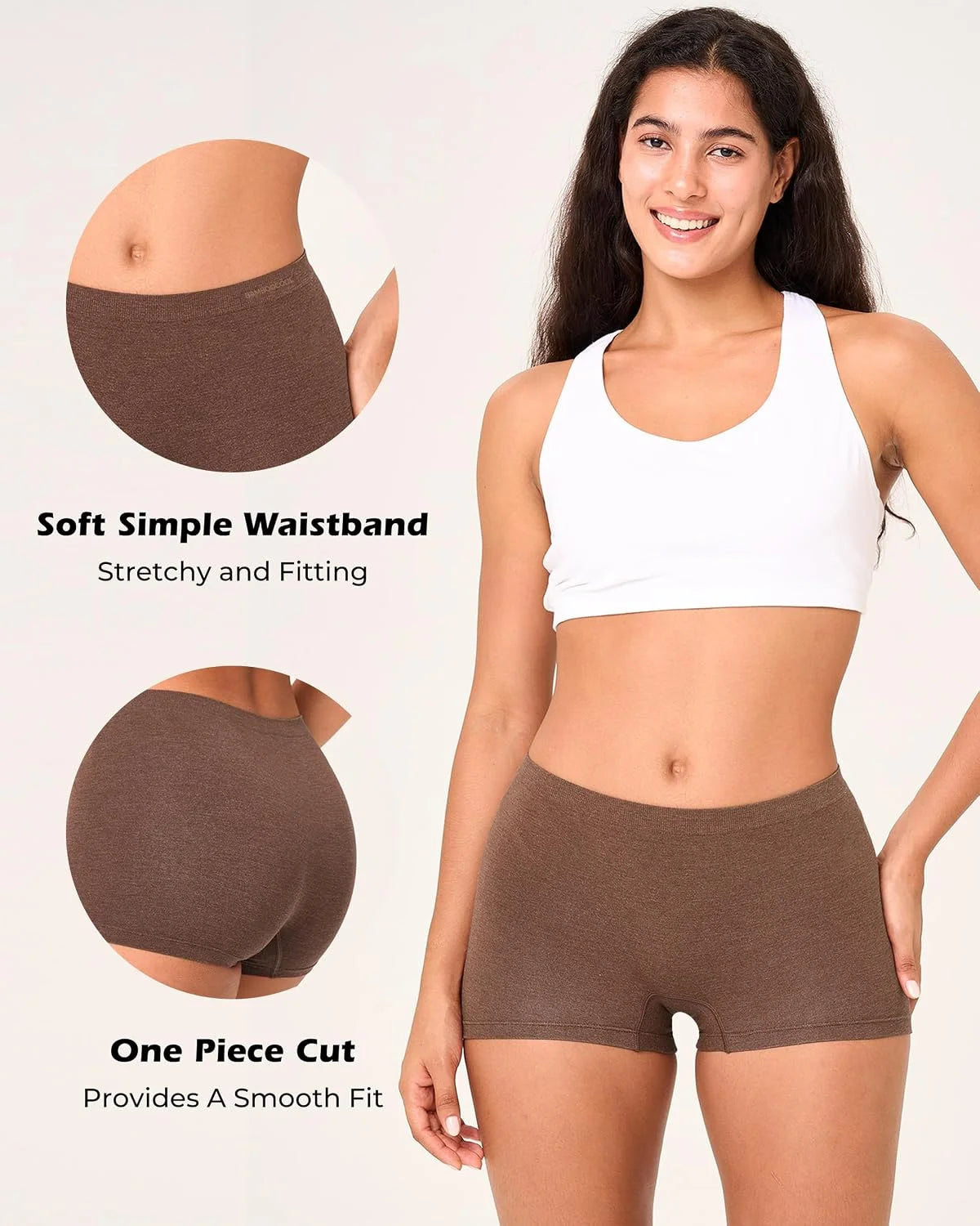 BAMBOO COOL Womens Boyshorts Underwear Cooling Soft Boxer Briefs Panties