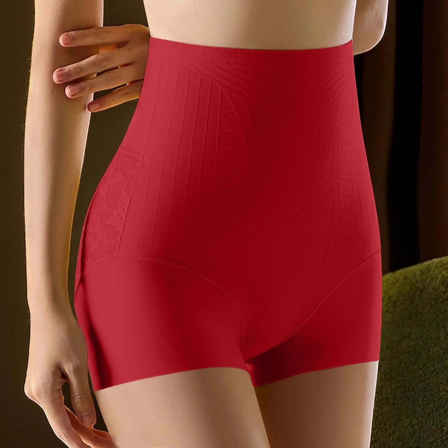 Seamless Shapewear Briefs for Women Lace Tummy Control Underwear
