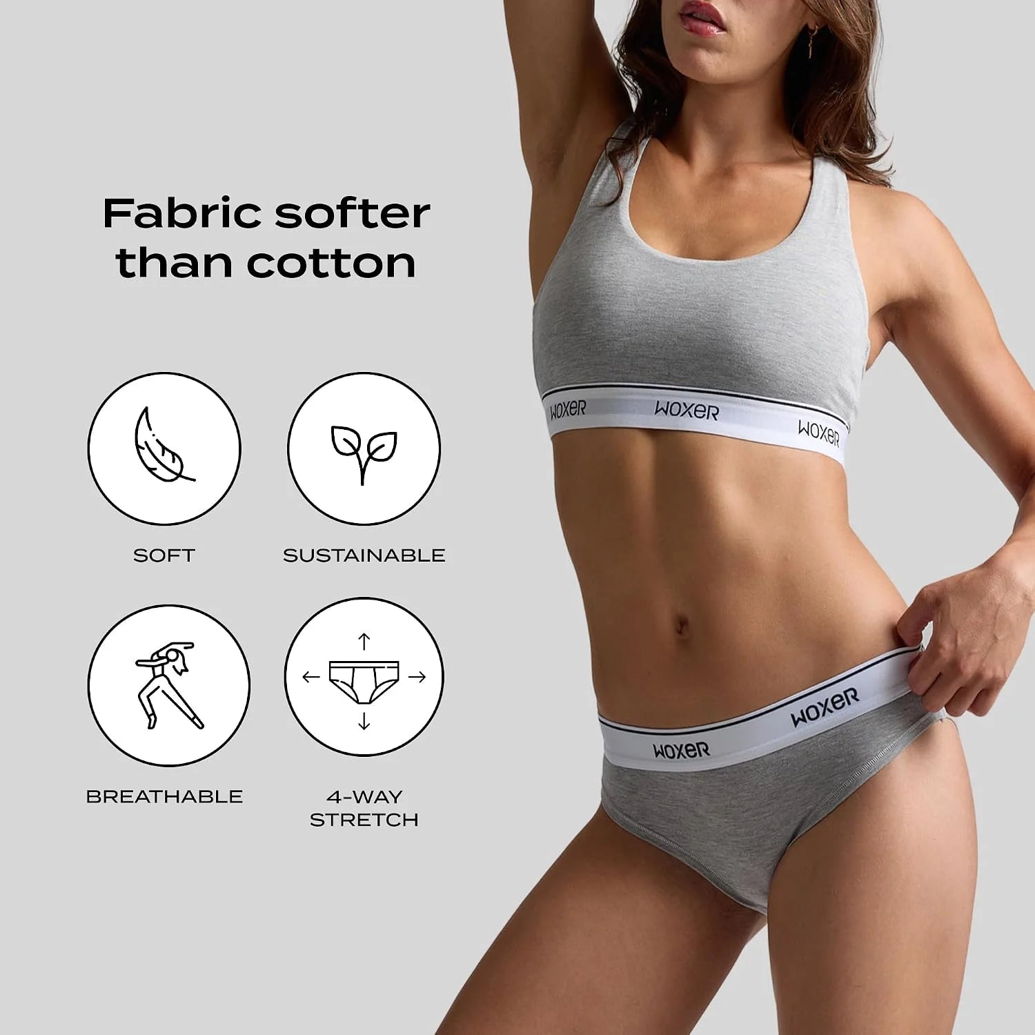 Woxer Women’s Seamless Bikini Underwear – Soft Modal, Chafe-Free, Moisture-Wicking Bikini Style Panties –Tag-Free Design