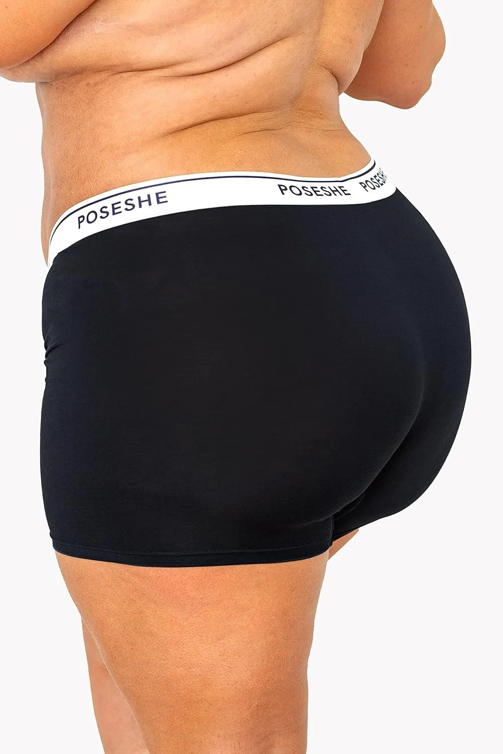 POSESHE Womens Boy Shorts Underwear Boxer Briefs MicroModal 6" Inseam, S-5X