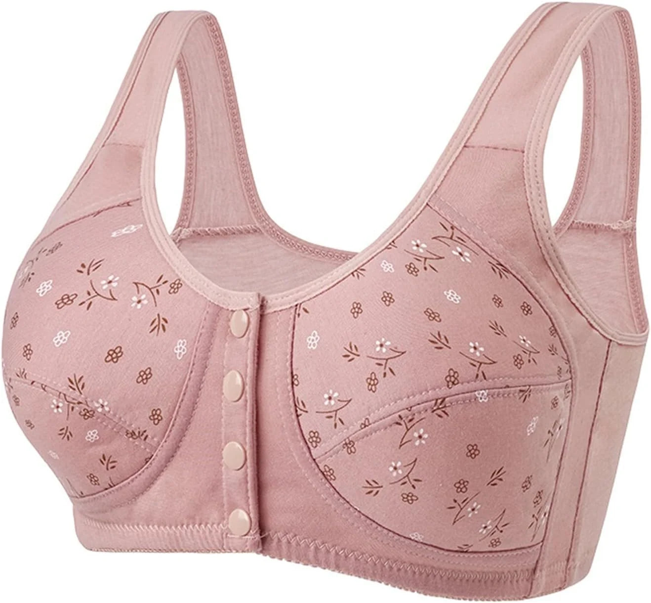 Daisy Bras for Older Women Front Button Close Convenient Everyday Bra 2025 New Comfortable No Underwire Gathering Bra
