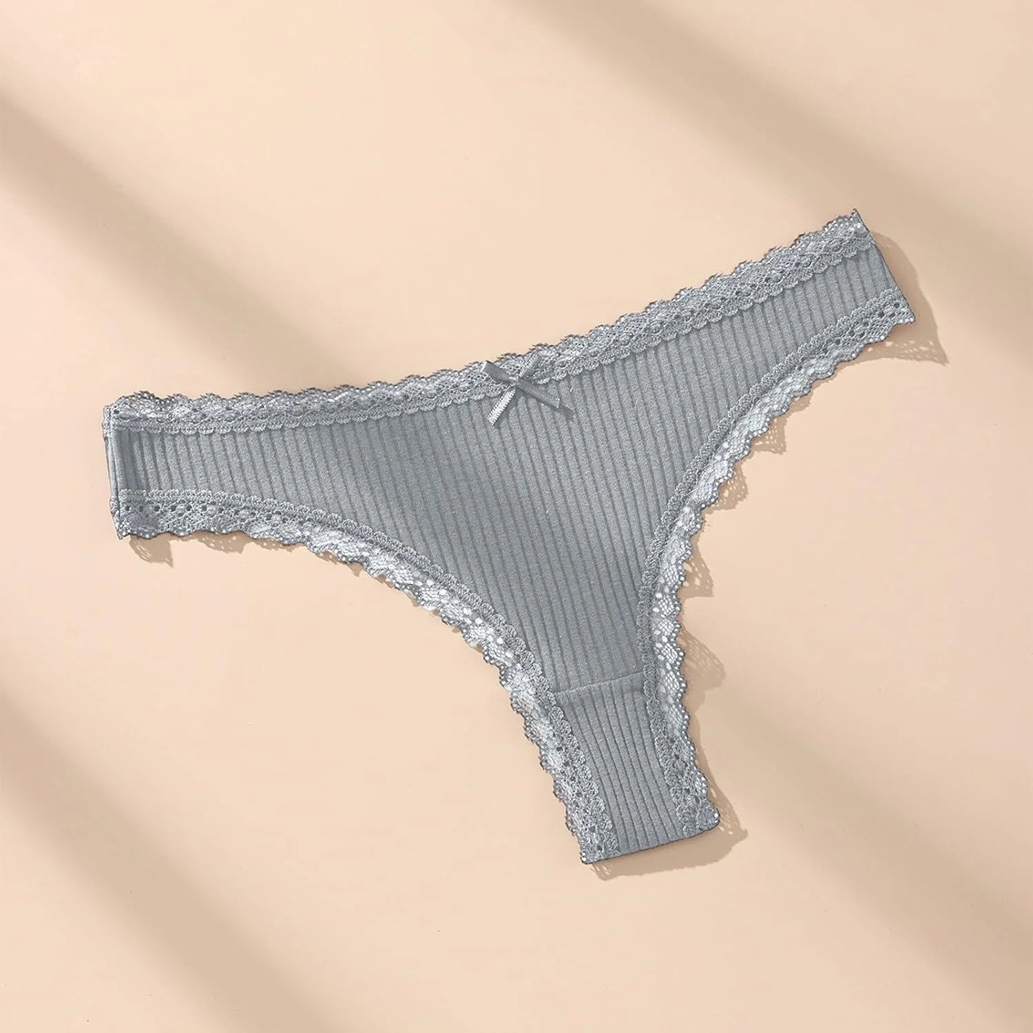 Lace Trim Low Waist Panties for Women Breathable Sexy Underwear