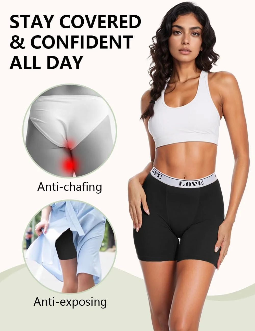 POKARLA Womens Boxer Briefs Underwear High Waisted Modal Boyshorts