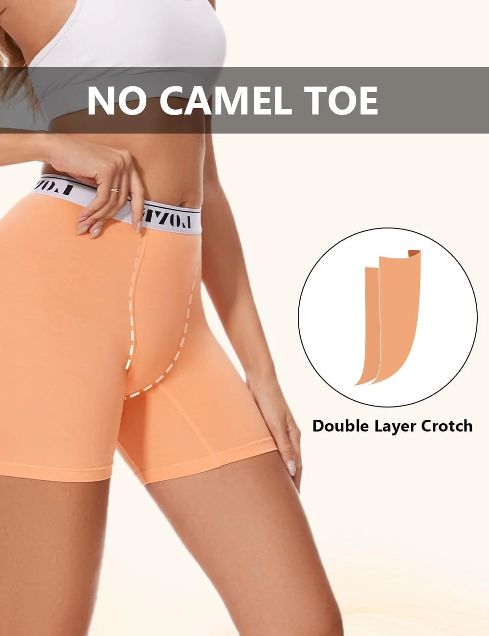 Molasus Womens Boxer Briefs High Waisted Modal Boy Shorts Underwear(Regular&Plus Size)