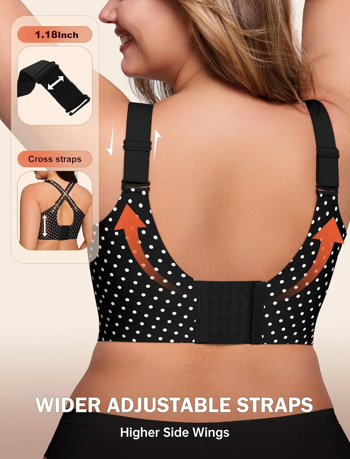LetsJoli Jelly Bras for Women No Underwire Plus Size Push Up Supportive