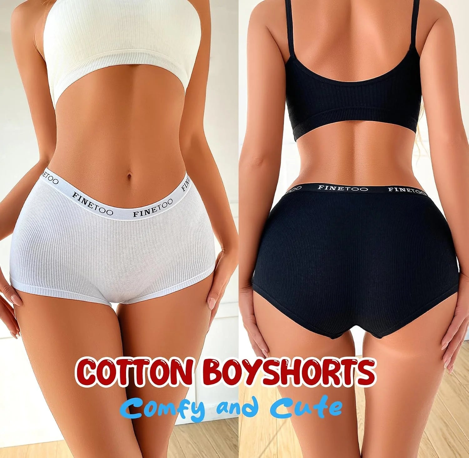 Cotton Boyshort Underwear for Women Boxer Briefs Ladies BoyShorts Panties