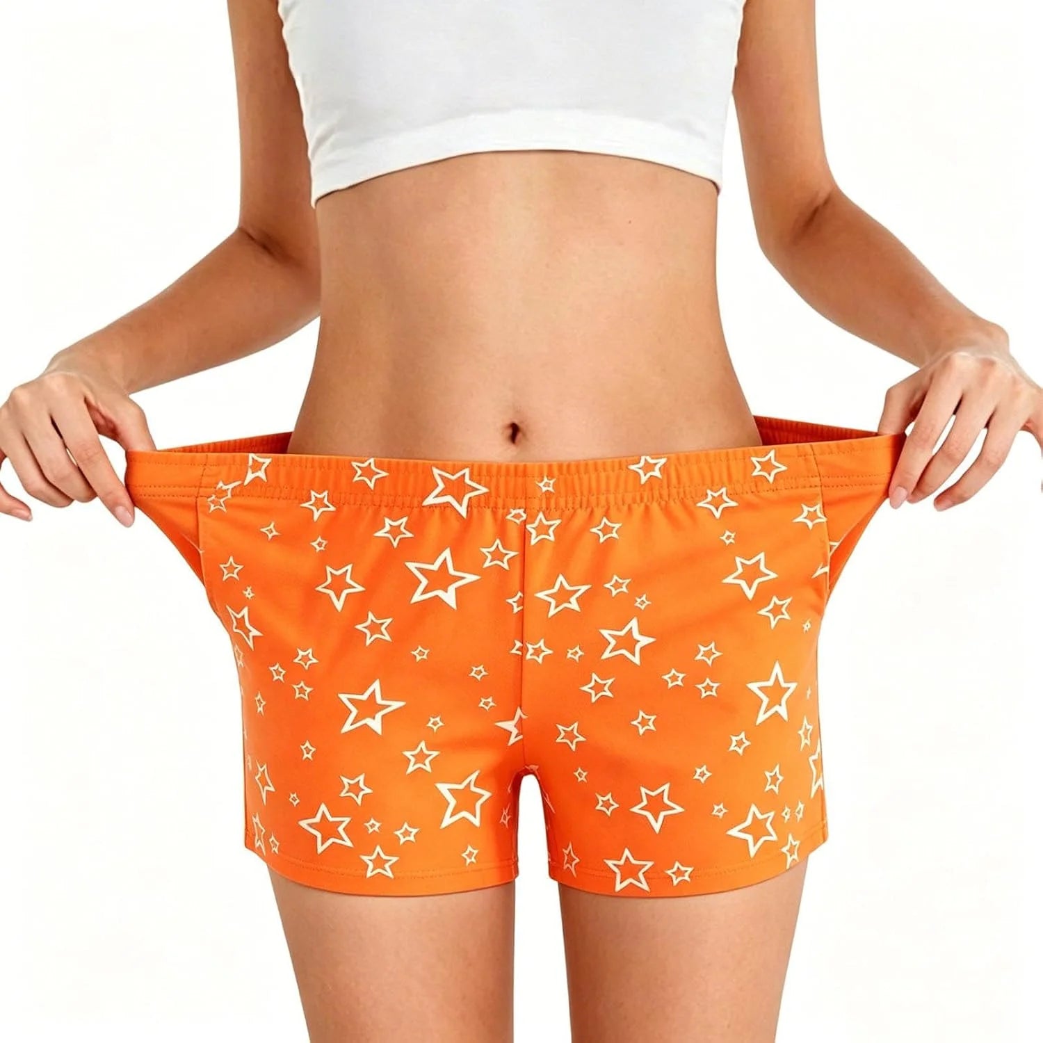 Women's Boyshorts Underwear Cute Stars Print Boxer Briefs Full Coverage Lounge Bottom Breathable Panties