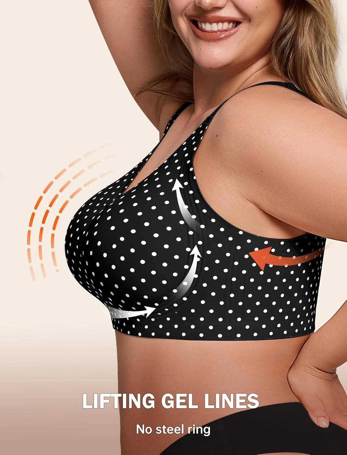LetsJoli Jelly Bras for Women No Underwire Plus Size Push Up Supportive