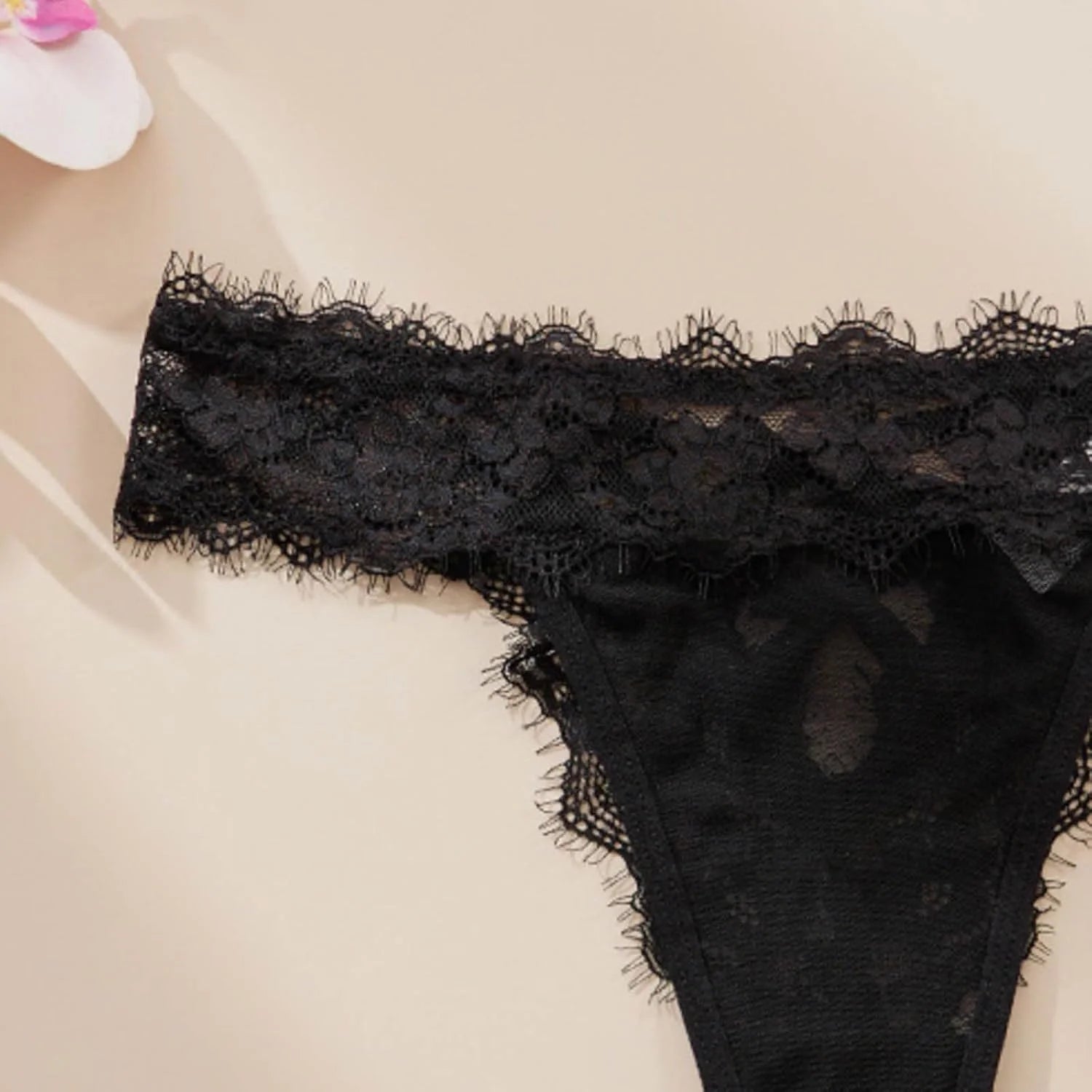 Women's Lace Thongs, Breathable T-Back Panties See Through Sexy G-String Underwear Briefs