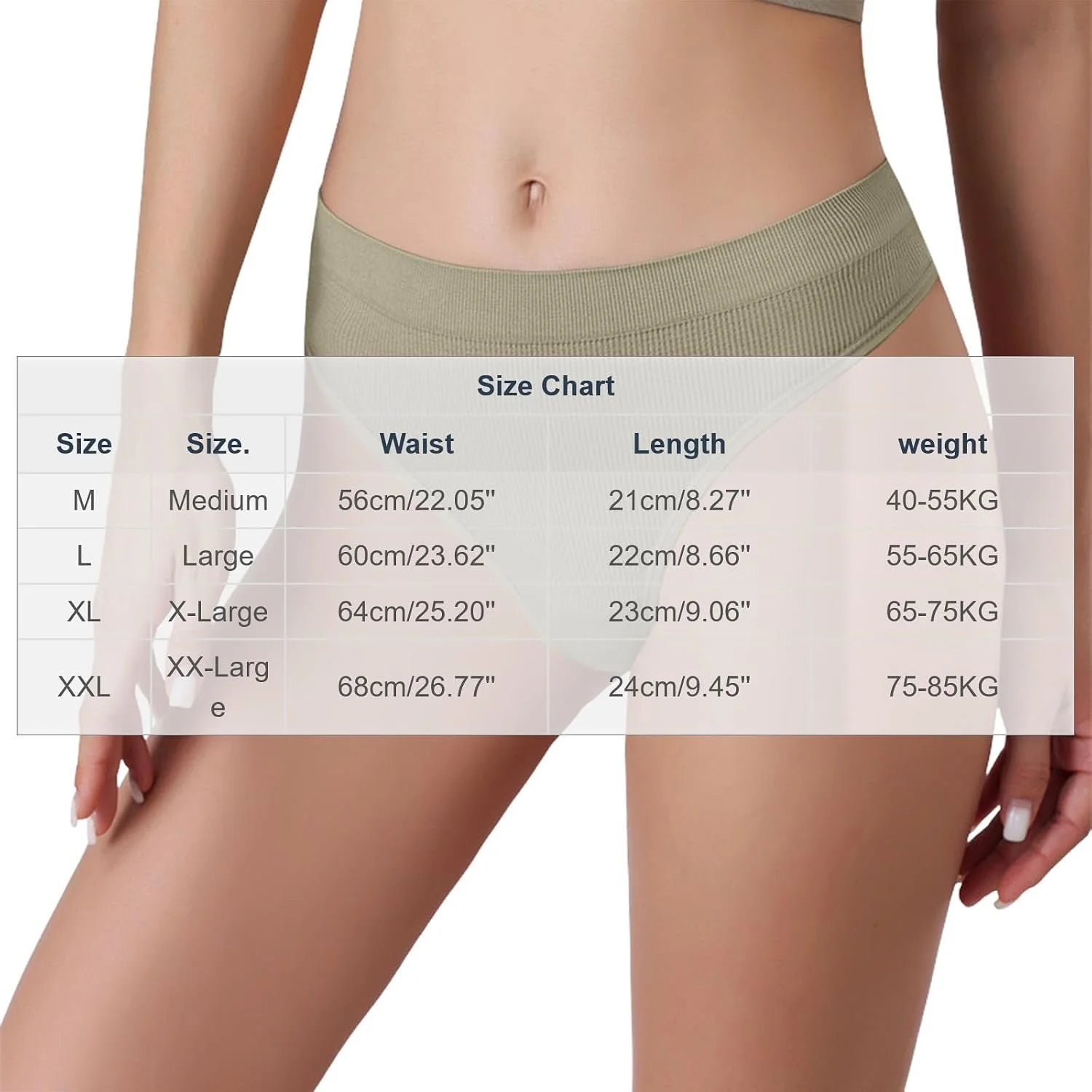 Womens Ribbed Seamless Thong High Waisted Brief Underwear