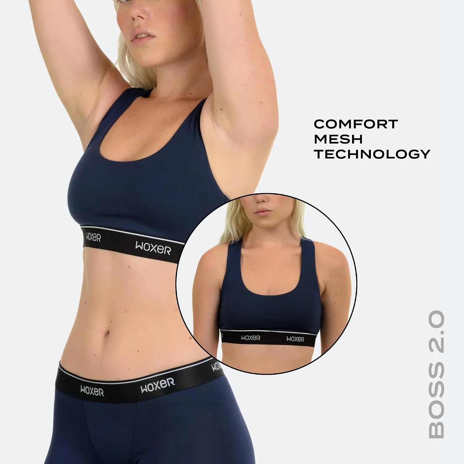 Woxer Boss Bralette for Women – Wireless, Seamless Racerback – Modal Sports Bra, Lounge, Sleep Bralette, Wireless Bra