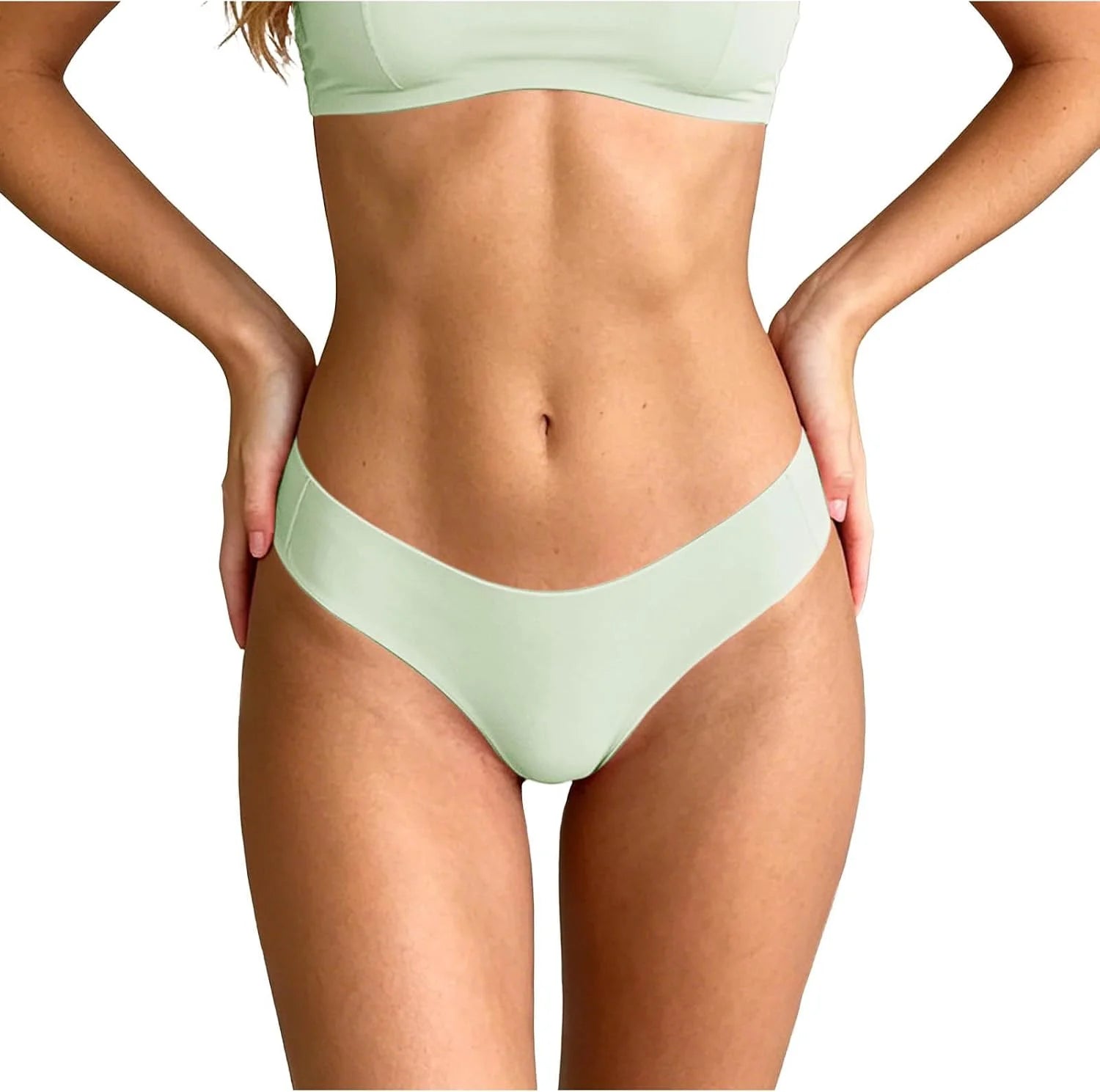 Womens Seamless Low Waist Solid Briefs Sports Casual Panties