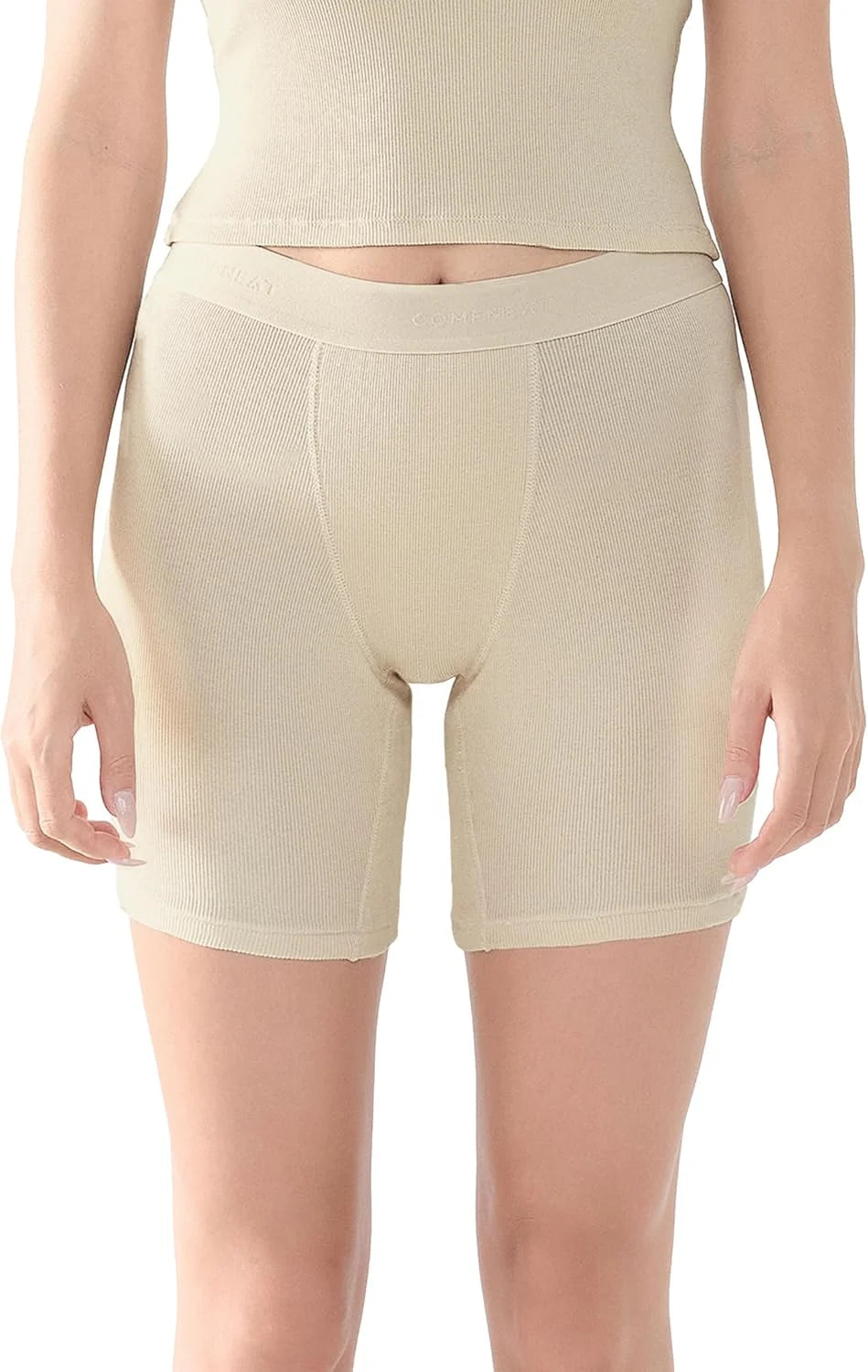 Comfneat Women's Boxer Cotton Rib Fabric with Spandex Boyshorts