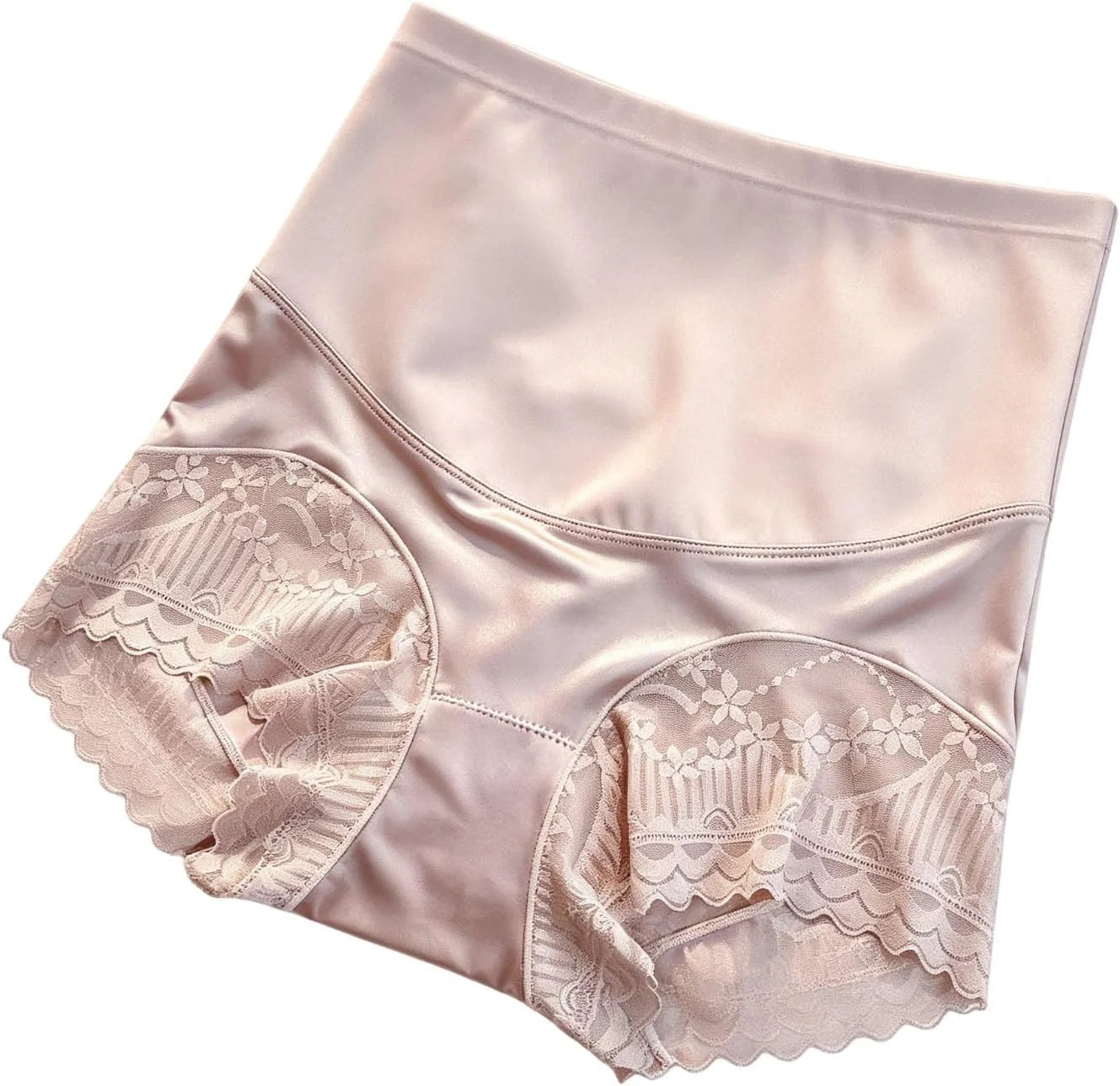 Lace Patchwork High Waisted Sexy Shapewear Panties for Women