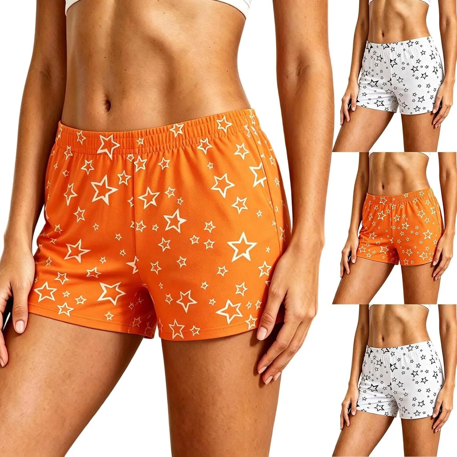 Women's Boyshorts Underwear Cute Stars Print Boxer Briefs Full Coverage Lounge Bottom Breathable Panties