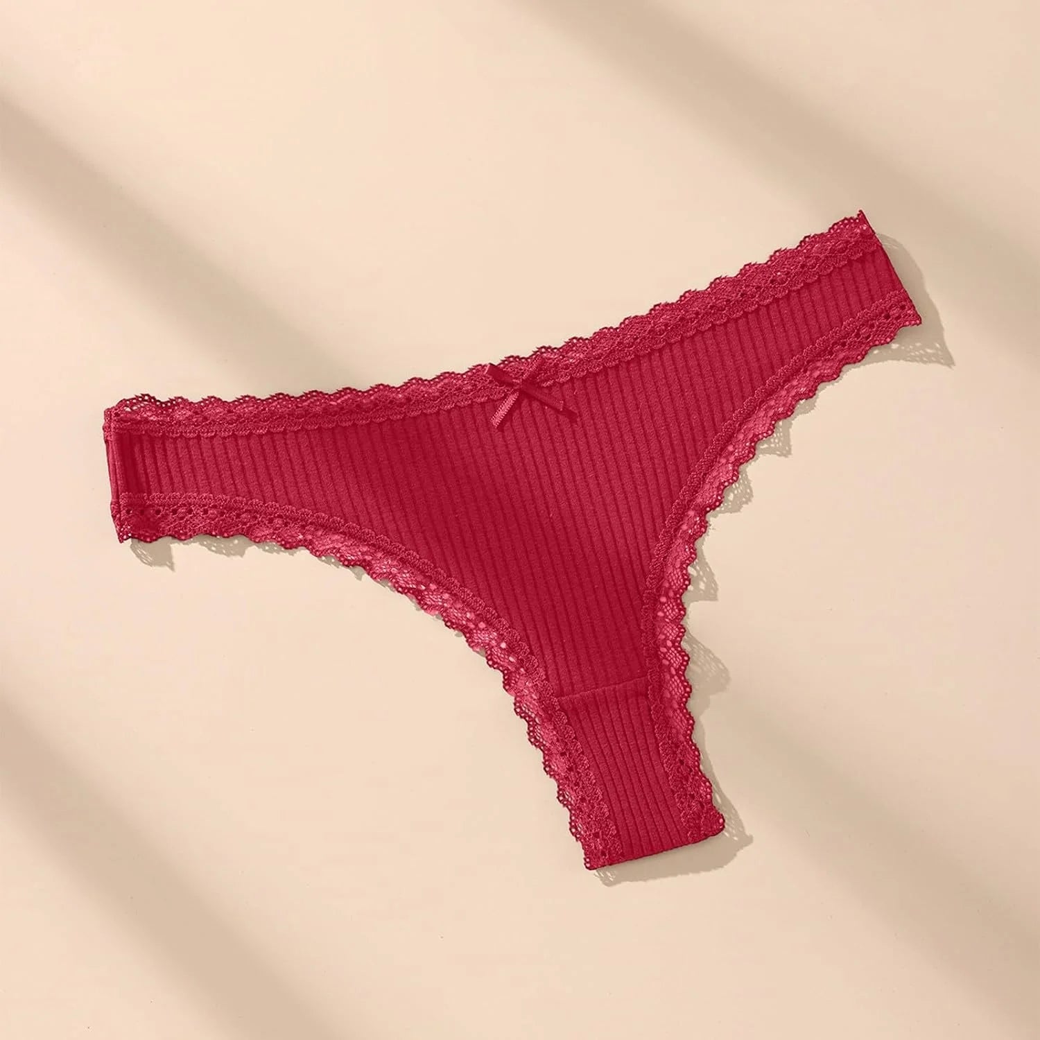 Lace Trim Low Waist Panties for Women Breathable Sexy Underwear