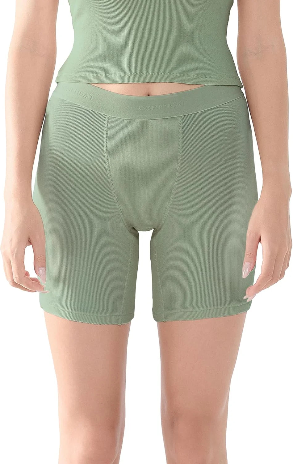 Comfneat Women's Boxer Cotton Rib Fabric with Spandex Boyshorts