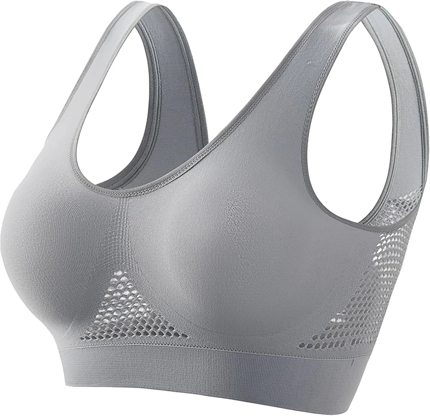 Breathable Bras for Women No Steel Ring Plus Size Soft Cool Liftup Air Bra No Underwire High Support Underwear