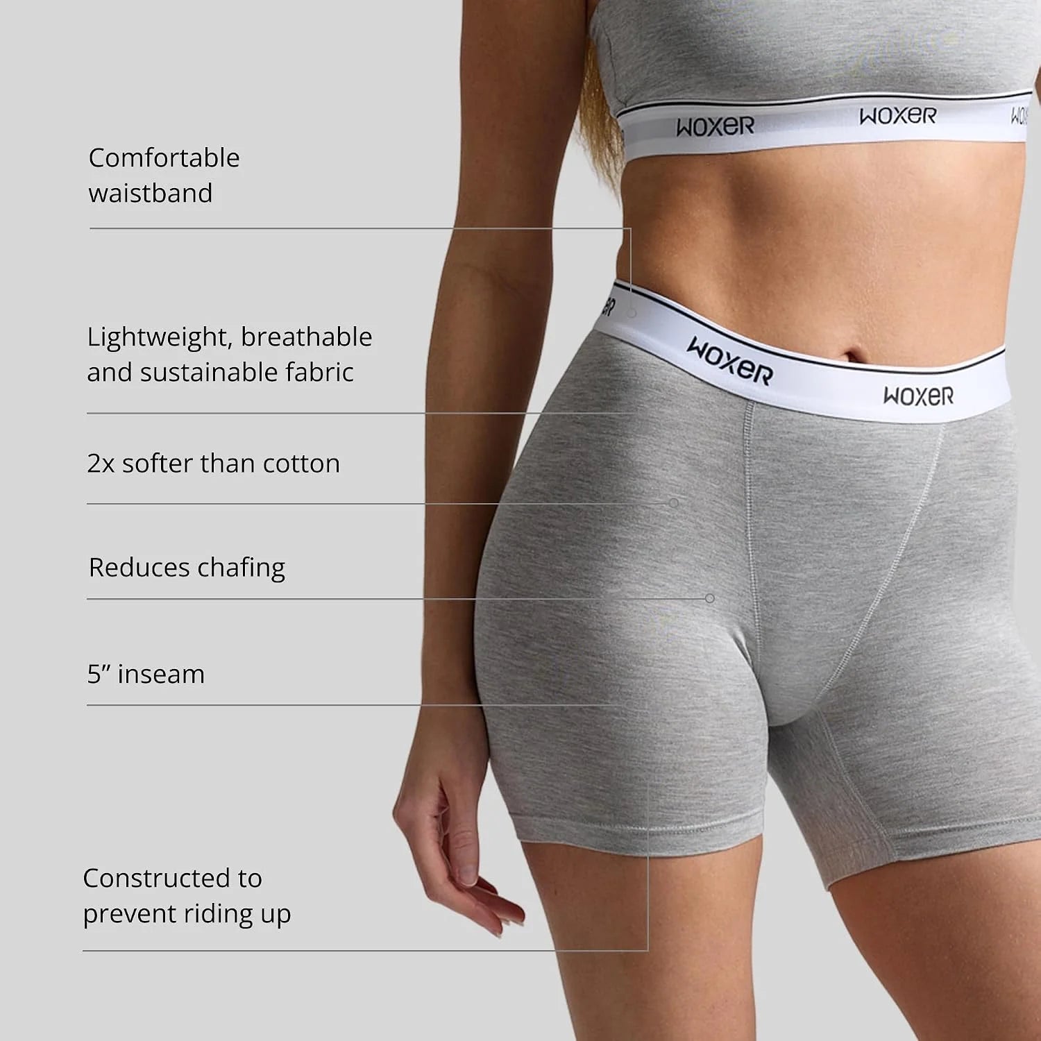 Woxer Womens Baller 5" High Waisted Boy Shorts Underwear – Seamless Boxer Briefs, Boyshort Panties, No Show Women’s Boxers