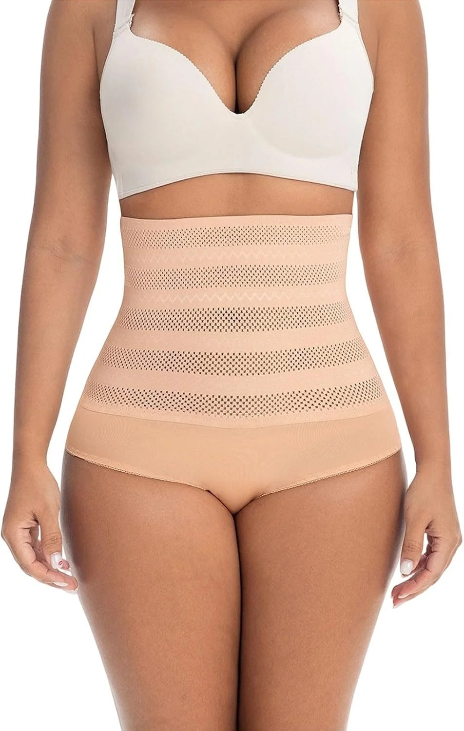 High Waisted Hollow Seamless Shapewear Briefs for Women Underwear