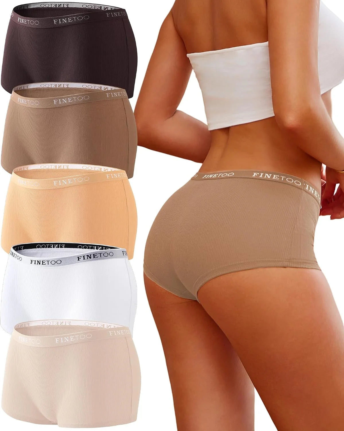 Cotton Boyshort Underwear for Women Boxer Briefs Ladies BoyShorts Panties
