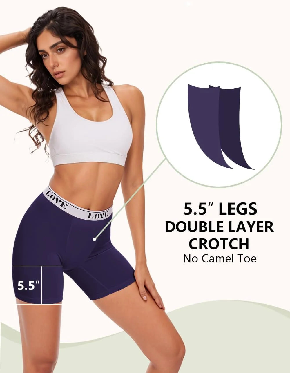 POKARLA Womens Boxer Briefs Underwear High Waisted Modal Boyshorts