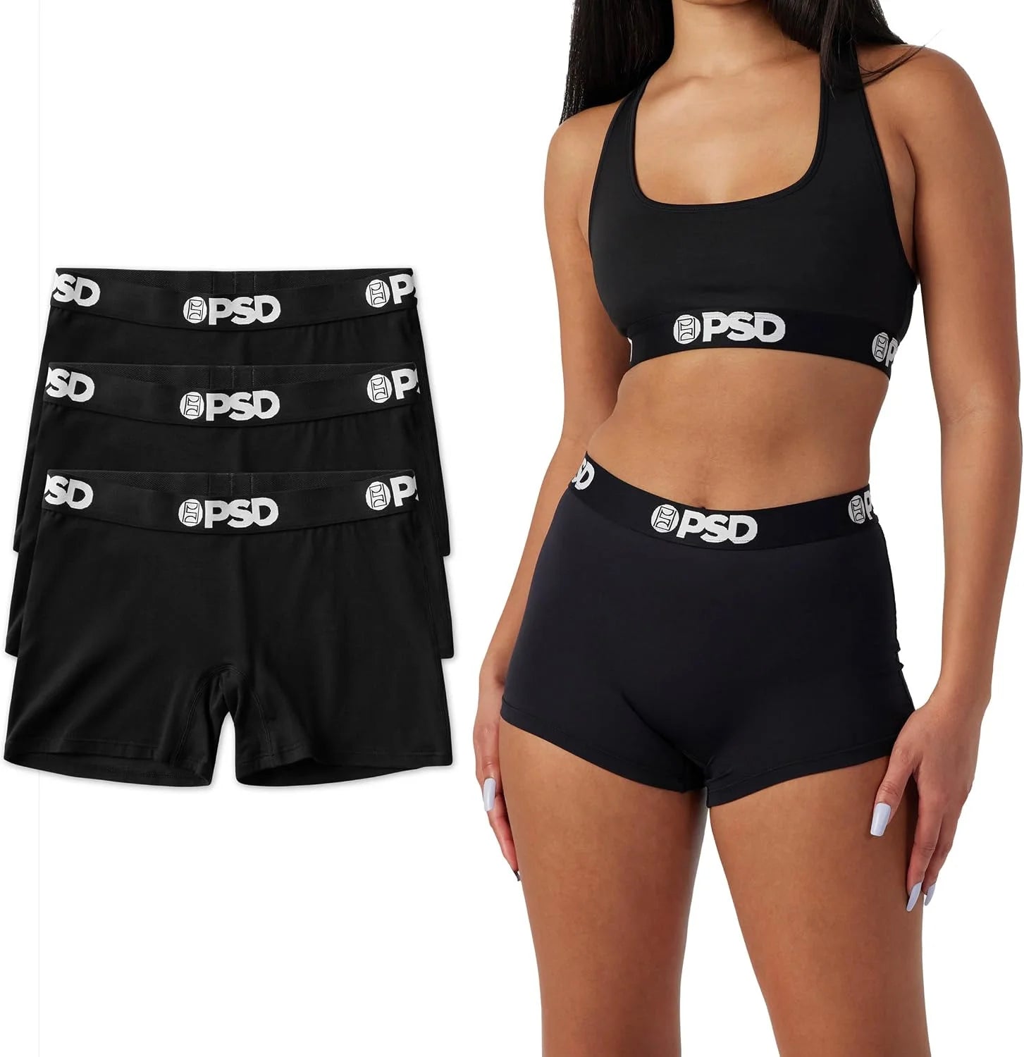 PSD Women's Various Print Boy Shorts - Full Coverage Women's Underwear - Comfortable Stretch Panties for Women