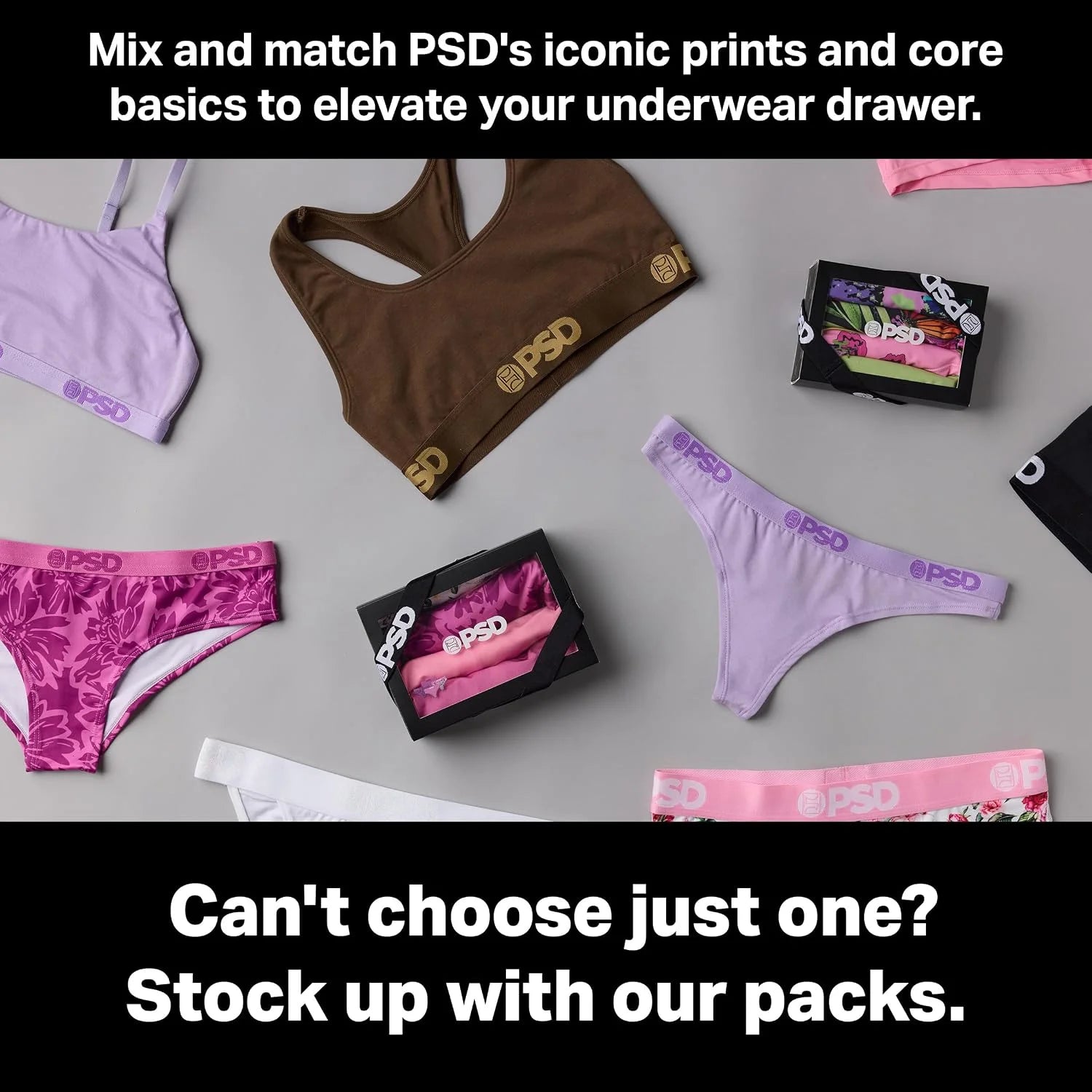PSD Women's Various Print Boy Shorts - Full Coverage Women's Underwear - Comfortable Stretch Panties for Women