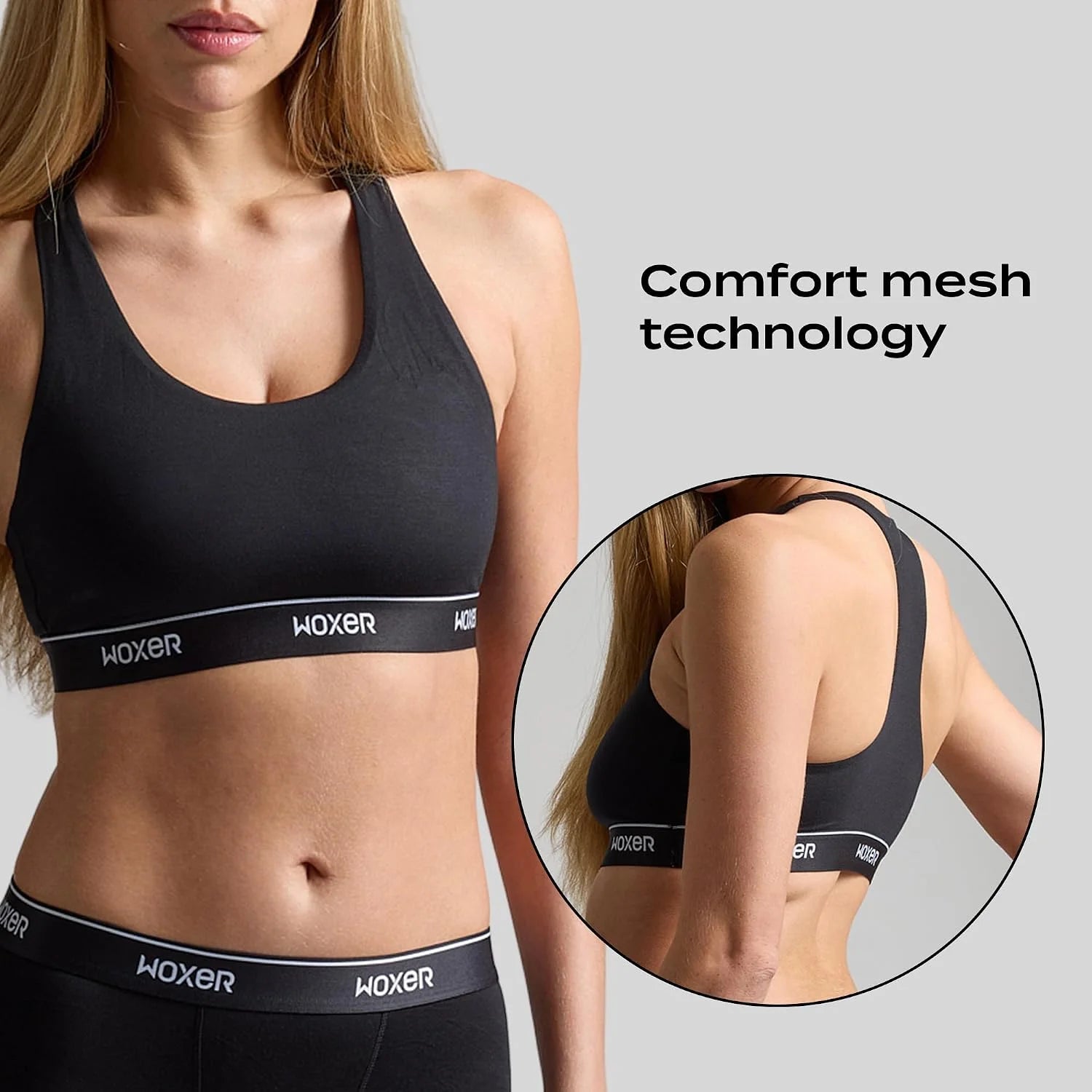 Woxer Boss Bralette for Women – Wireless, Seamless Racerback – Modal Sports Bra, Lounge, Sleep Bralette, Wireless Bra